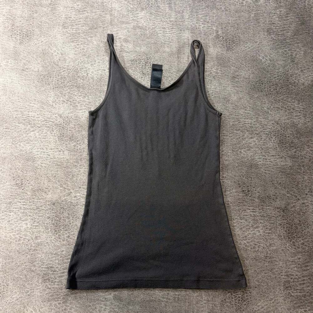 Gray Cascading Ruffled Y2k Tank Top - Picture 4 of 5